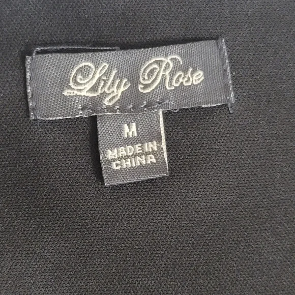 Lily Rose Black Romper  V Neck & Back, Women's, Size M - Picture 6 of 11